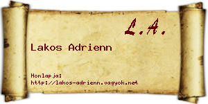 Lakos Adrienn névjegykártya